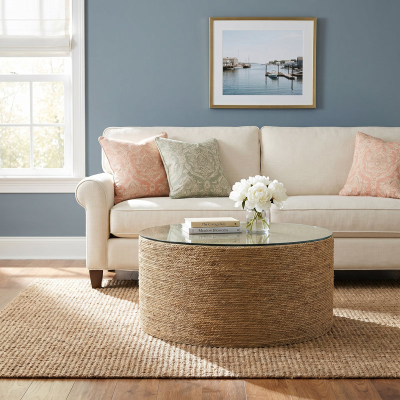 Alison Glass Top Single Coffee Table