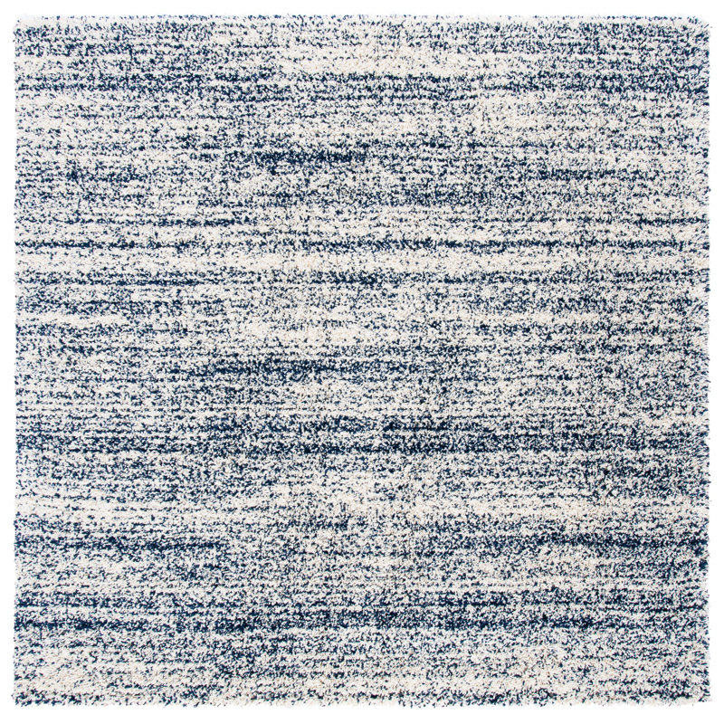 Audriauna Ivory/Navy Area Rug, Square 7'