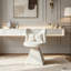 Chaise de coiffeuse avec dossier papillon, chaise d'appoint pivotante-1677033538