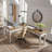 Antwonette L-Shaped Writing Desk with Built-In Electrical Outlet