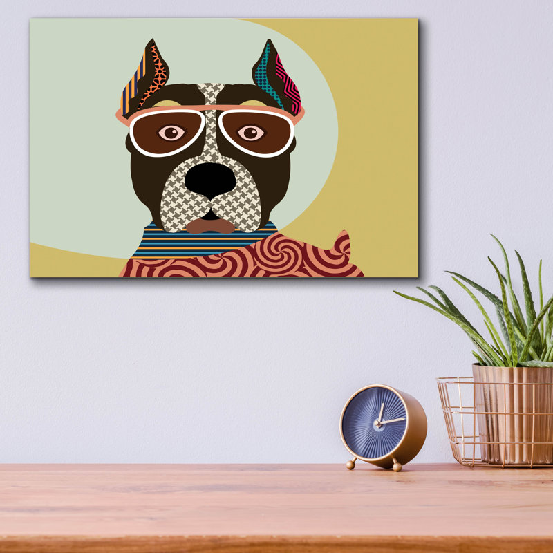 «American Staffordshire Terrier» par Lanre Adefioyue, H 12 pi x l 16 pi
