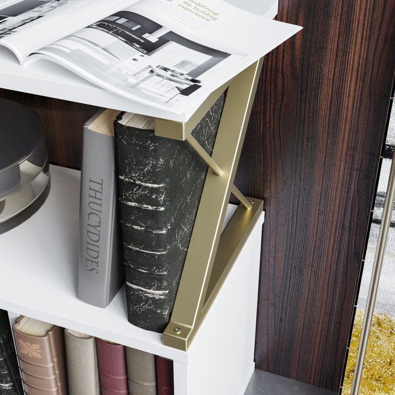 Meuble télé 55 po pour téléviseur de 65 po ou moins Albeiro, Blanc