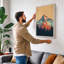 Mountains at Sunrise Modern - Wrapped Canvas-222140924-222140917