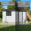 Remises de jardin extérieures en métal 12 x 10 pi Gris-130583600