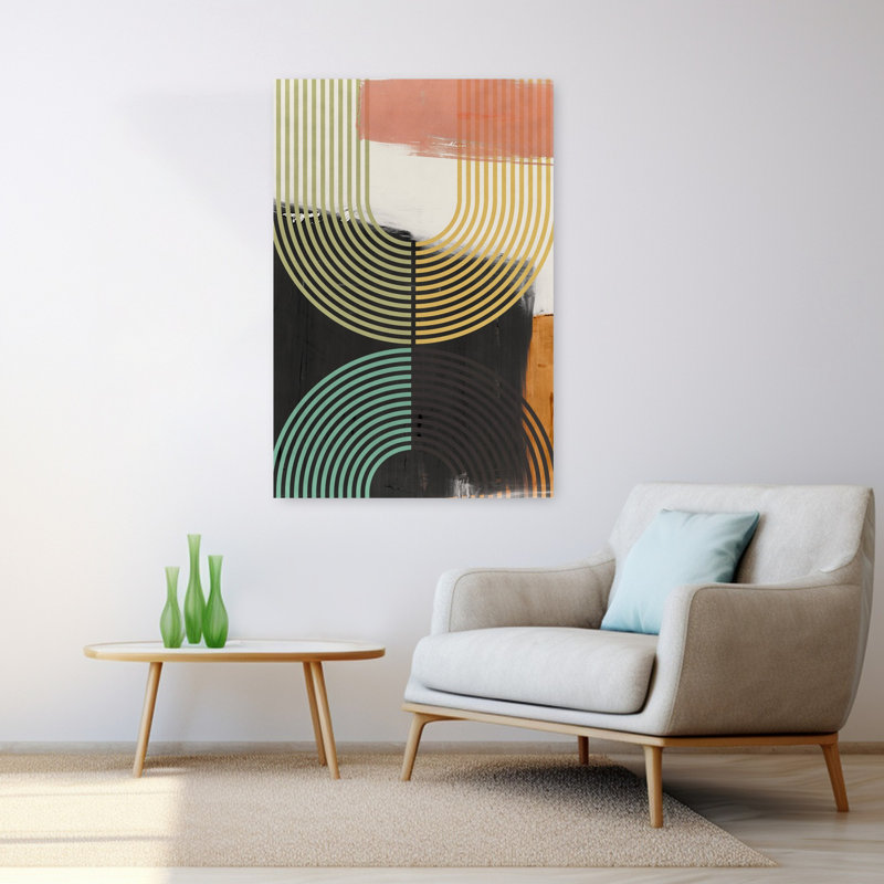 «Bolded II», art géométrique abstrait moderne, H 48 po x l 32 po