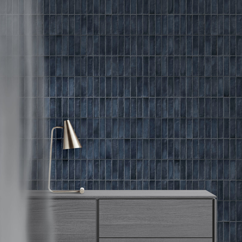 Spanish Artis 12" x 24" Glazed Porcelain Wall Tile (5 PCS, 10.76 Sq. Ft./Case), Dark Blue