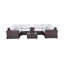 Saffi Fully Assembled 10 Piece Rattan Sectional Seating Group with Cushions-1283174207-1286754630