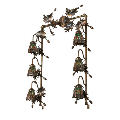 Éclairage pour meuble-lavabo 6 lumières 30 "de large X 40" de hauteur Tiffany