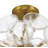 Everly Quinn Ponti - 4 Light Semi Flush Mount In Soft Brass Finish