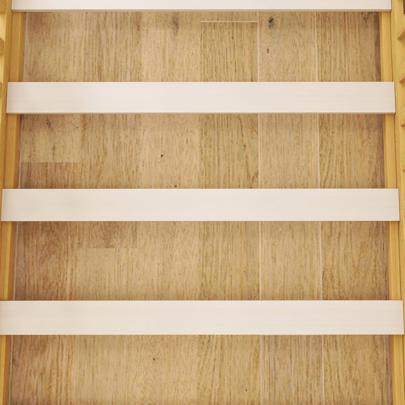Lit simple au sol à structure en bois avec clôture sans porte, Naturel
