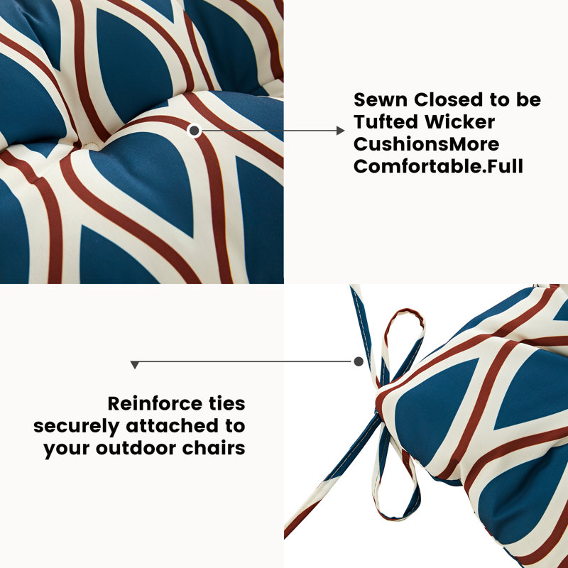 Coussin de siège d'extérieur, Bleu