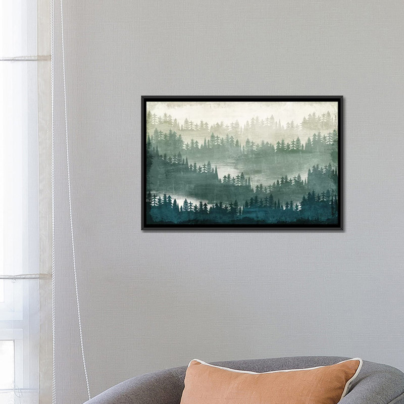 «Mountainscape I» par Michael Mullan - Impression sur toile, H 18 po x l 26 po x P 1,5 po, Toile avec cadre noir