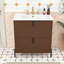 Meuble-lavabo moderne avec rangement optimal et lavabo brillant-1294510577