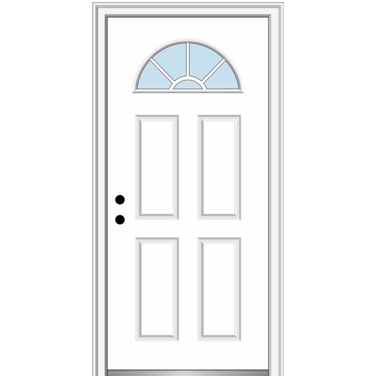 80'' Paneled Iron Front Entry Doors