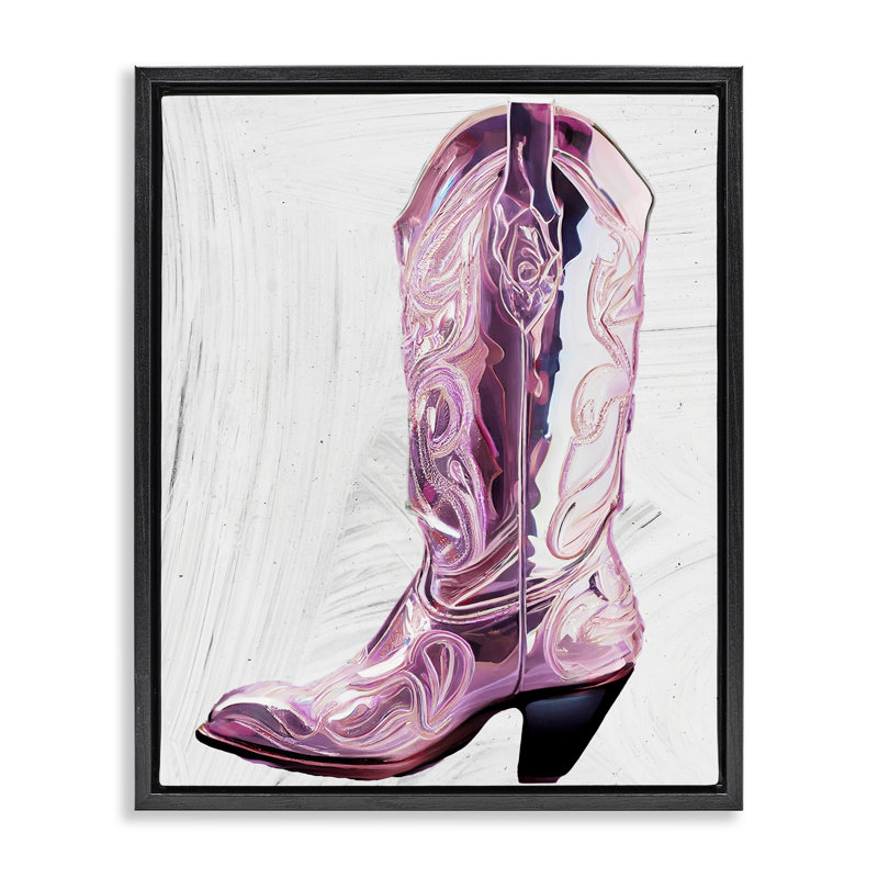 Cadre flottant Cowgirl Cendrillon, design par Sasha, Cadre flottant noir de jais, H 21 po x l 17 po