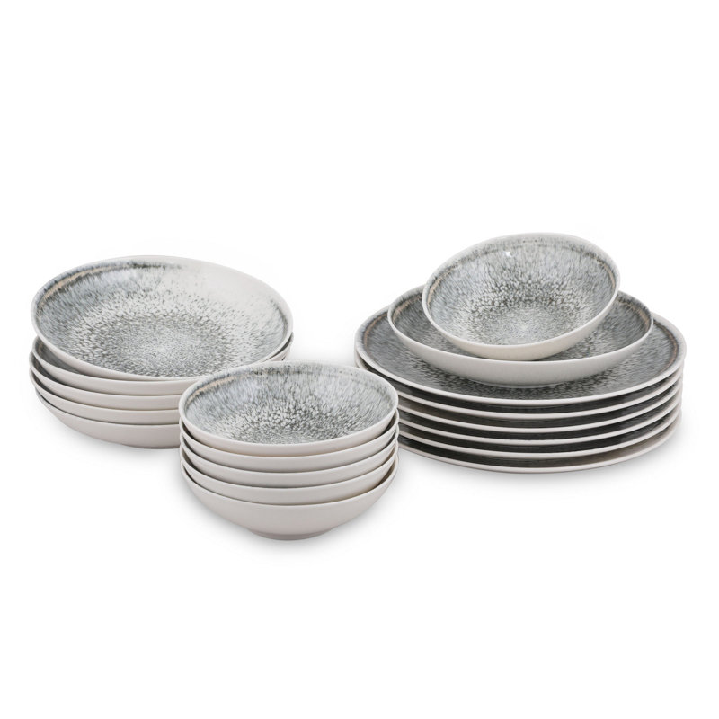 Wolverton Piece Porcelain China Dinnerware Set - Service for 6