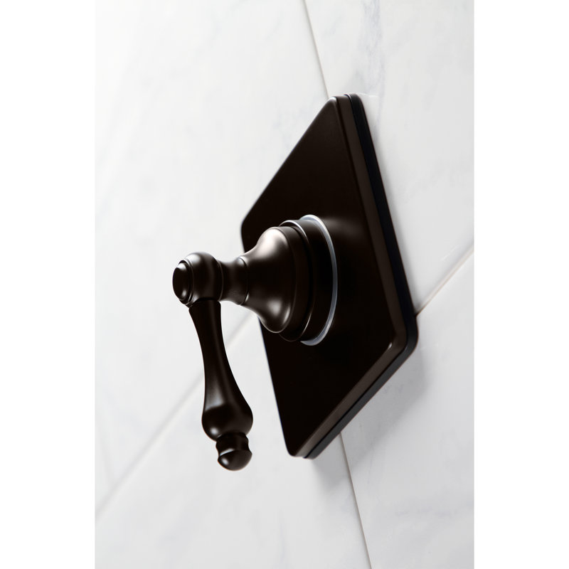 Kingston Brass Single-Handle Wall Mount Three-Way Diverter Valve with Trim Kit, Oil Rubbed Bronze