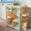 Maison pour chat de luxe en bois massif avec veilleuse magnétique