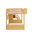 Grand lit mezzanine en bois avec escalier et garde-robe, lit superposé avec rangement sous le lit et tablettes ouvertes pour enfants et adolescents-1142433047