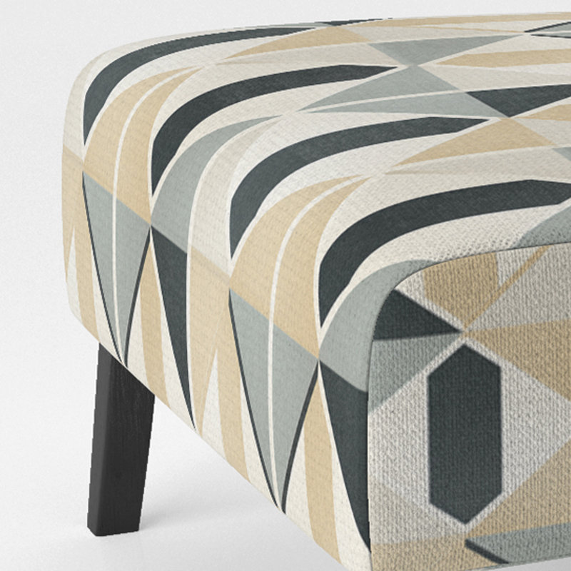 Fauteuil de chambre Neutral Space I - Velours rembourré de style bohémien et éclectique