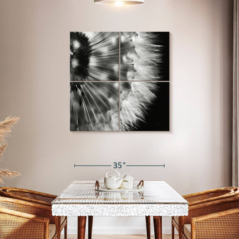 Harnek Dandelion On Black III, 38" H x 38" W