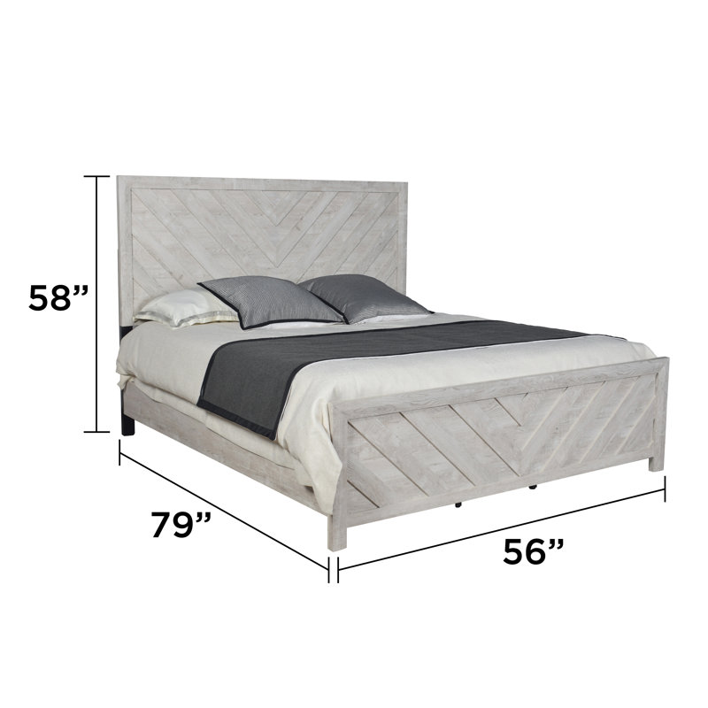 Lit standard Zarrah, Double, Chêne rustique