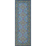 Alpenrose Hand-Tufted Wool Loop Pile Indoor Rug Traditional Bordered Blue 