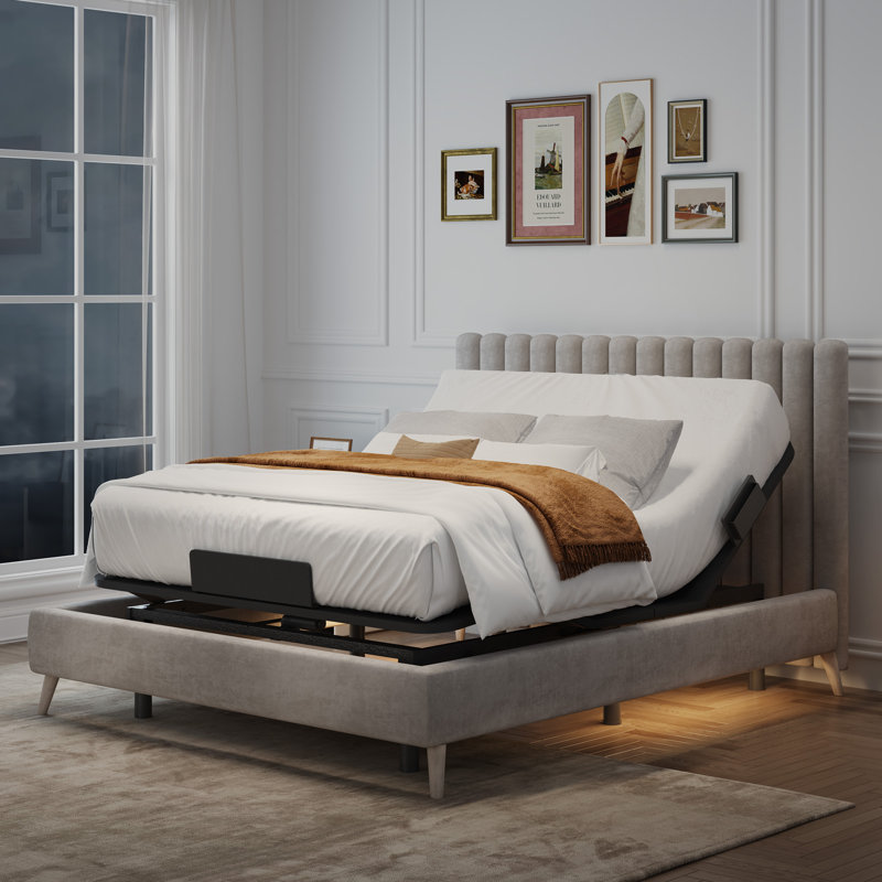 Boltz Zero Clearance Adjustable Bed Frame with Wireless Remote, Queen