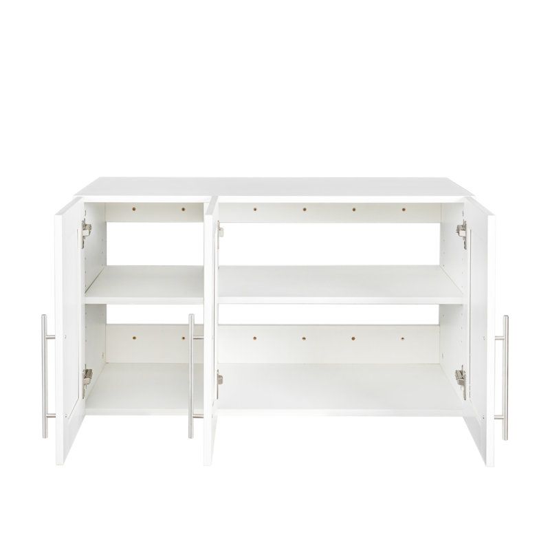 Armoire de rangement murale empilable blanche, P 15,75 po x l 35,43 po x H 19,69 po