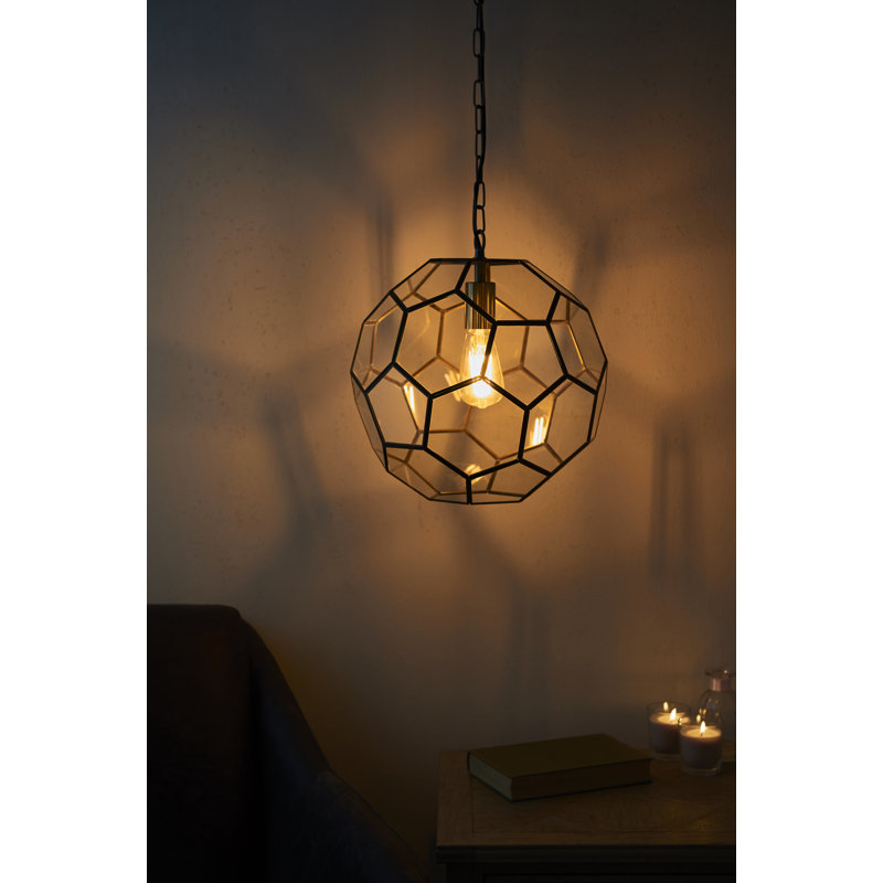 Amwell 1 - Light Antique Brass Sphere Pendant