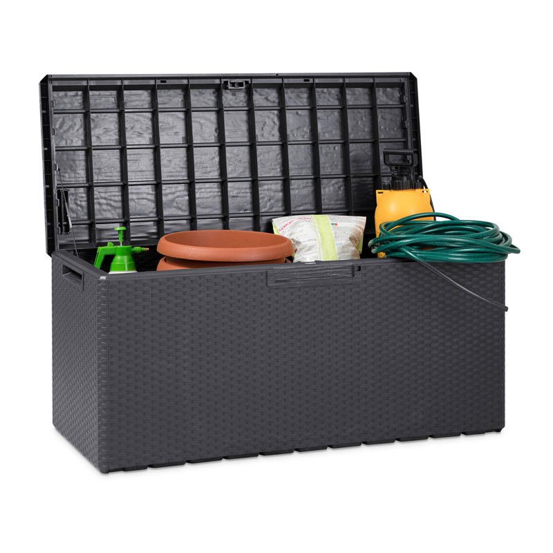 Toomax Z175E097 Portofino Heavy Duty 90 Gal Novel Resin Outdoor Deck Box, Gray