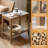 Daequain Rattan Nightstands with 2 Open Storage Shelves-109178629