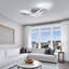 Modern Silver Curved LED 60cm Flush Mount Ceiling Light