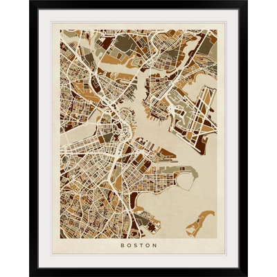 «Boston Massachusetts Street Map» par Bellen, impression