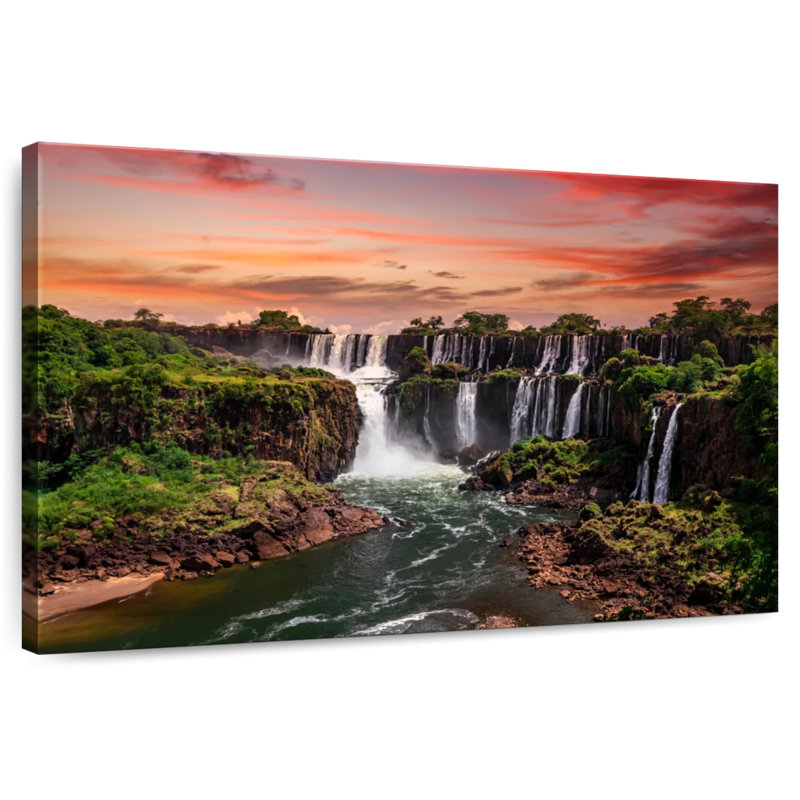 Alvord Iguazu Falls au coucher du soleil, H 8 po x l 12 po