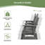 Fauteuil oscillant 3 places, dossier confortable et siège ergonomique, console rabattable avec porte-gobelet-515891565