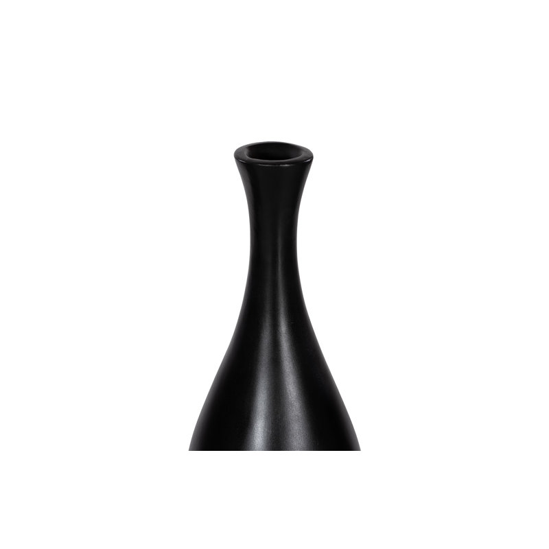 Trumpet Vase, Large, Matte Black, 30" H x 9" W x 9" D