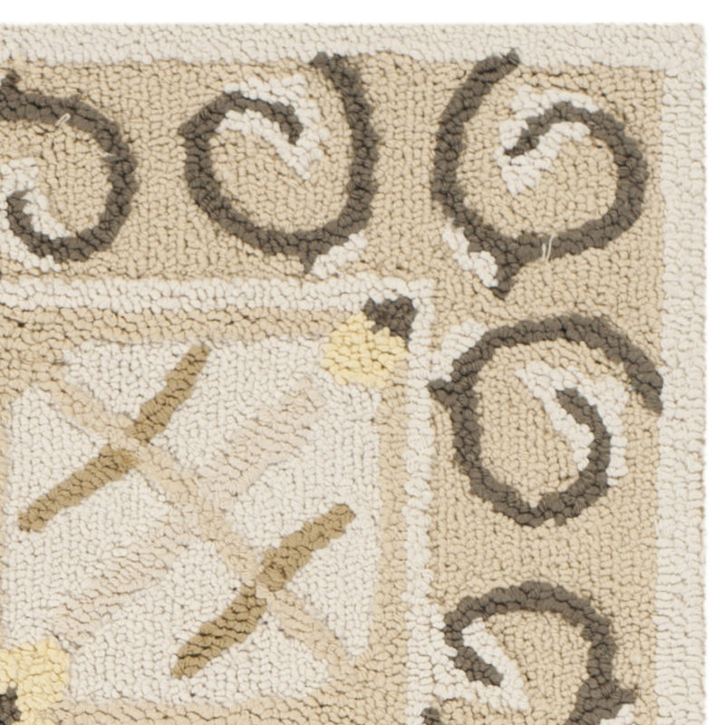 Tapis oriental en coton crocheté à la main Wykoff, Rectangle 5 pi 6 po x 8 pi 6 po