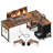L Shaped Desk With 4 Tier Drawers, Reversible Gaming Desk With Power Outlets, L Shaped Computer Desk With USB Charging Port And Host Stand, Home Office Corner Desk, Easy To Assemble-1812855369-1812855371
