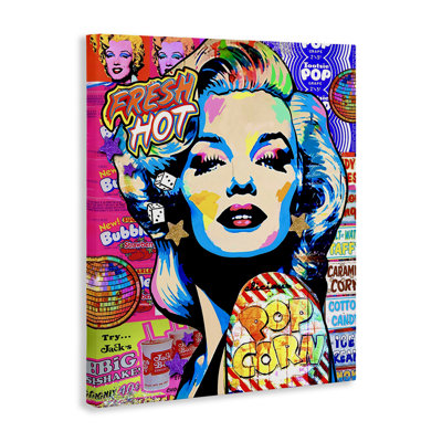 Marilyn Candy Pop Style Canvas, design by Jess Stempel