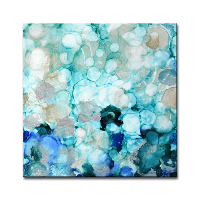 «Mermaid Pearls II» par Norman Wyatt Jr., reproduction d'art sur toile tendue, H 12 po x l 12 po x P 1,5 po