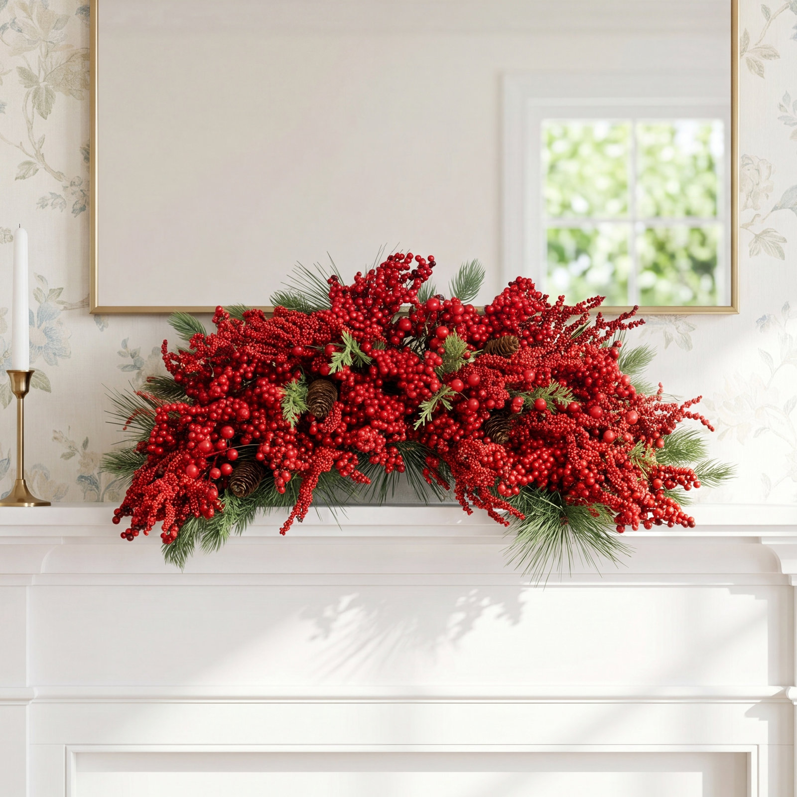 31" Berry Christmas Swag