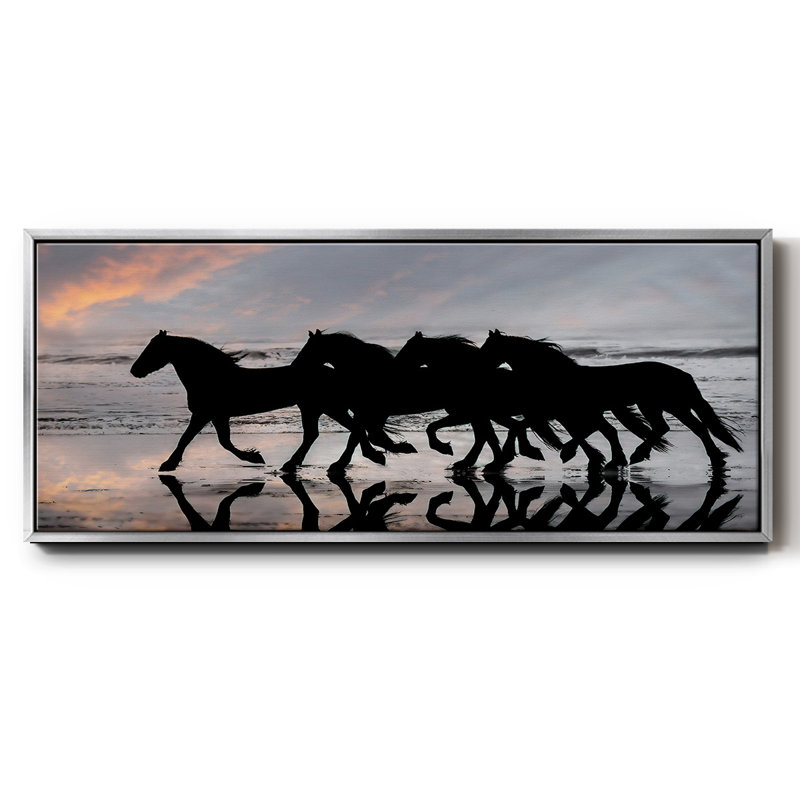 Plage galop - toile encadrée, H 20 po x l 50 po