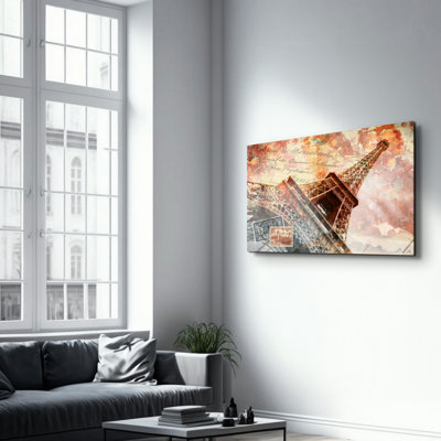 Élégante peinture murale en verre trempé de 13,8 po x 21,7 po | 100% verre trempé, épaisseur: 0,16 pouce | Imprimé UV pour des couleurs éclatantes | Parfait pour la décoration intérieure, le salon et les espaces de bureau