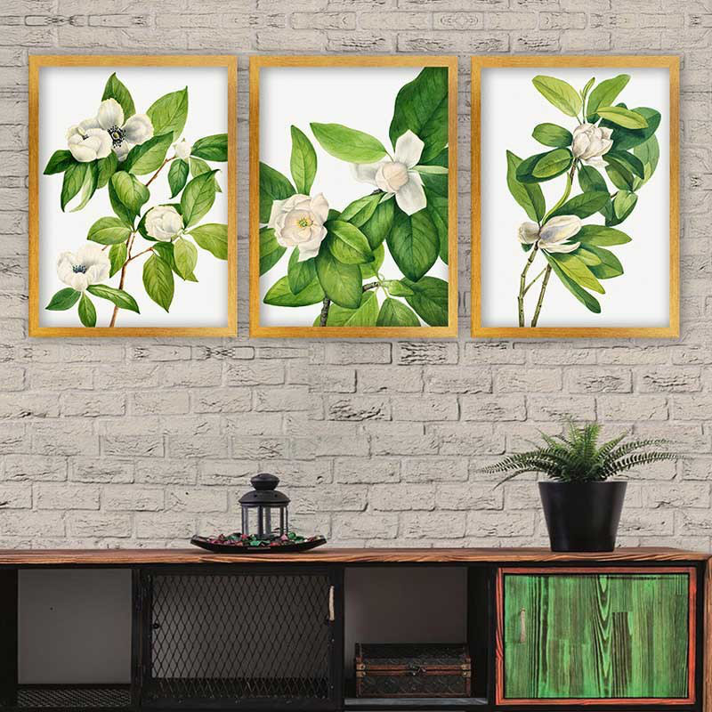 Stunning Decorative Framed Painting Set (3 Pieces), 21.7 x 29.5 Inches Each | 100% Wooden Frame with 0.8 Inch Polystyrene | UV Digital Printing | Perfect for Living Room, Office & Gallery Wall Decor