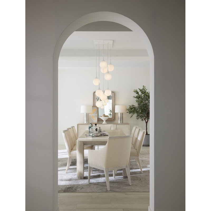 Diamond Finish Extendable Rectangular Oak Dining Table