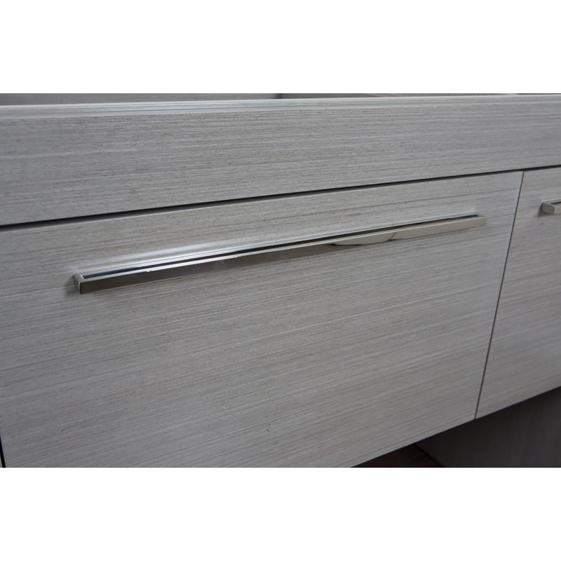 Arles 55.3'' Single Bathroom Vanity with Marble Top, Gray/Cream