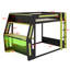 Lit superposé Gaming avec bureau RVB surdimensionné monté sur le côté, ports de charge USB et œillet pour câble, bande lumineuse à DEL, structure Loft Esports robuste - conception fraîche-1127392288