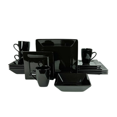 Nova Square 16 Piece Dinnerware Set, Service for 4