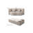 Aijia 75.5" W x 20.5" D x 28.3" H Cotton Linen 2-Seat Convertible Sofa Bed-1660729445-1660729442